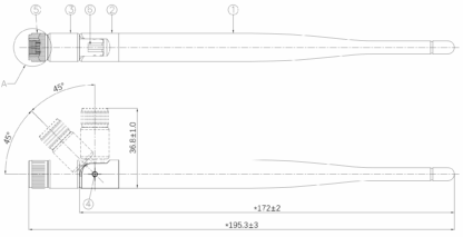 Waterproof 1090 / 978MHz Sleeve Dipole Antenna Bundle